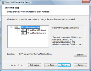 Installation VirtualBox von Sun Screenshot 2
